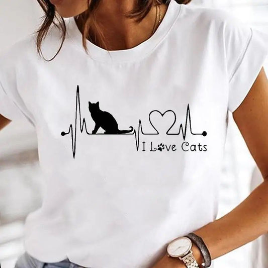 Tricou I Love Cats