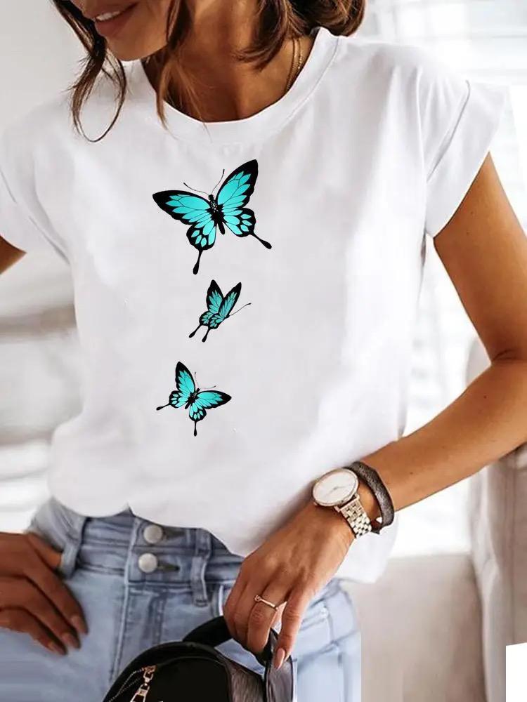 Tricou 3 Blu Butterflies New