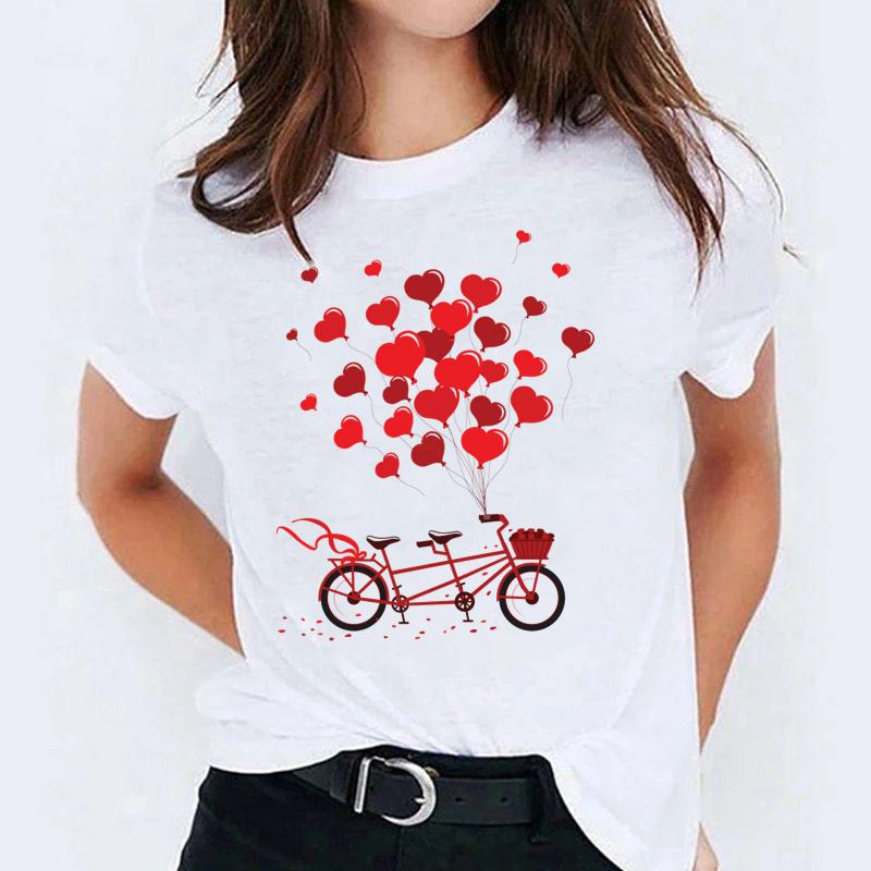 Tricou Bicicleta cu Baloane Rosii