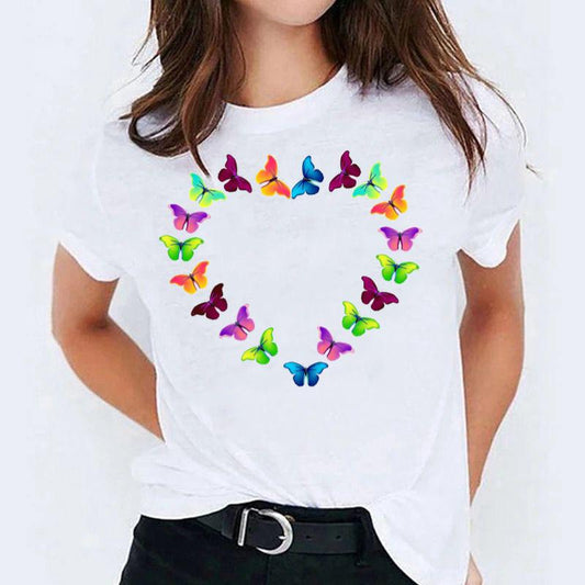 Tricou Heart Butterly Multicolor