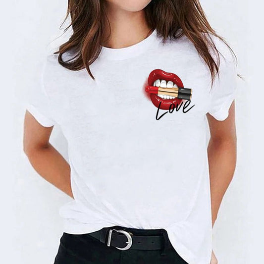 Tricou Love Red Lipstick