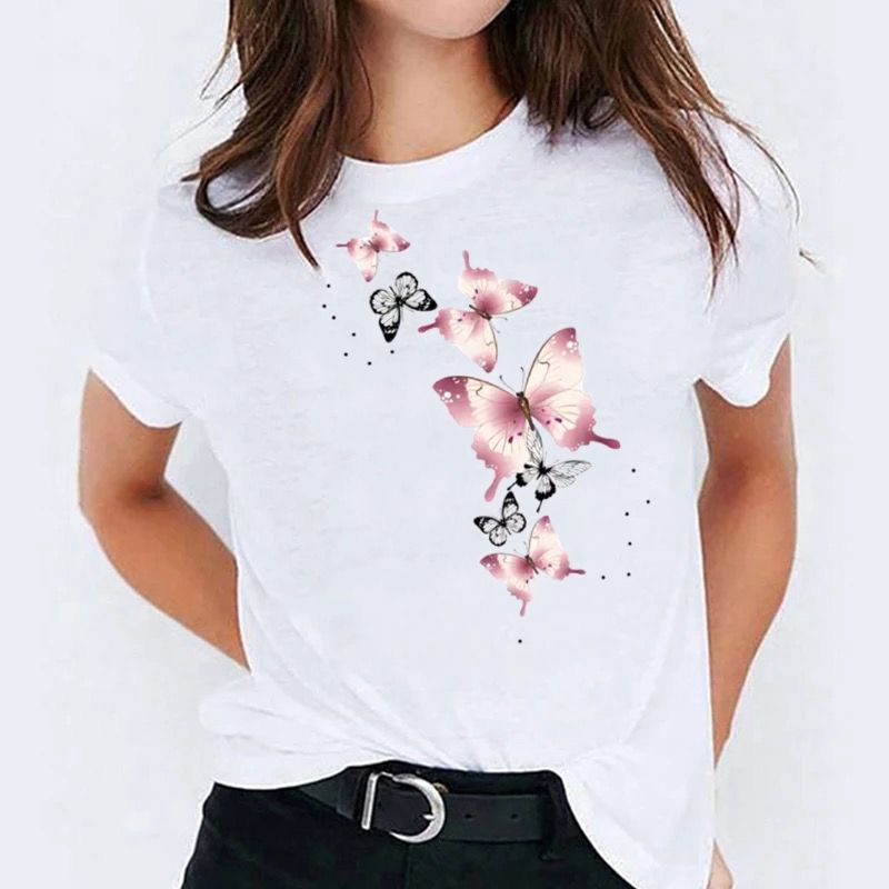 Tricou 4 Pink Butterflies