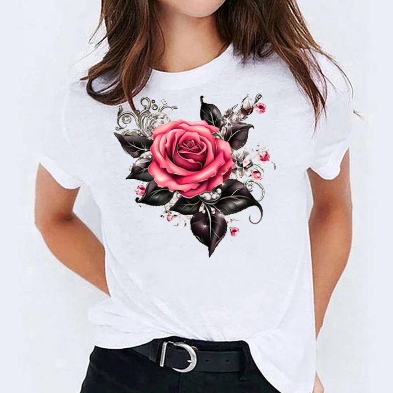 Tricou Floare Roz