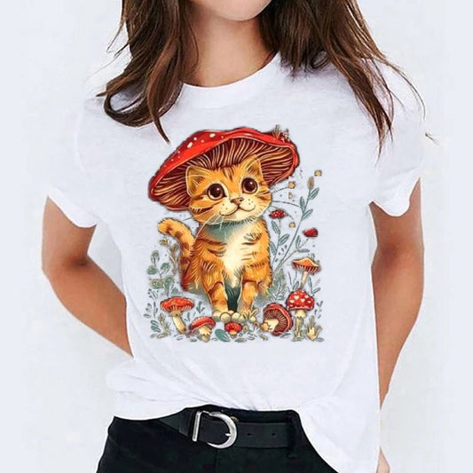 Tricou Yellow and red cat