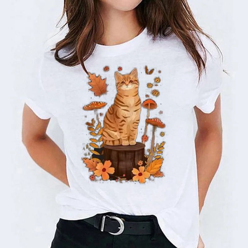 Tricou Nice Cat Orange