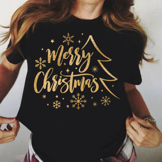 Tricou Negru Merry Gold