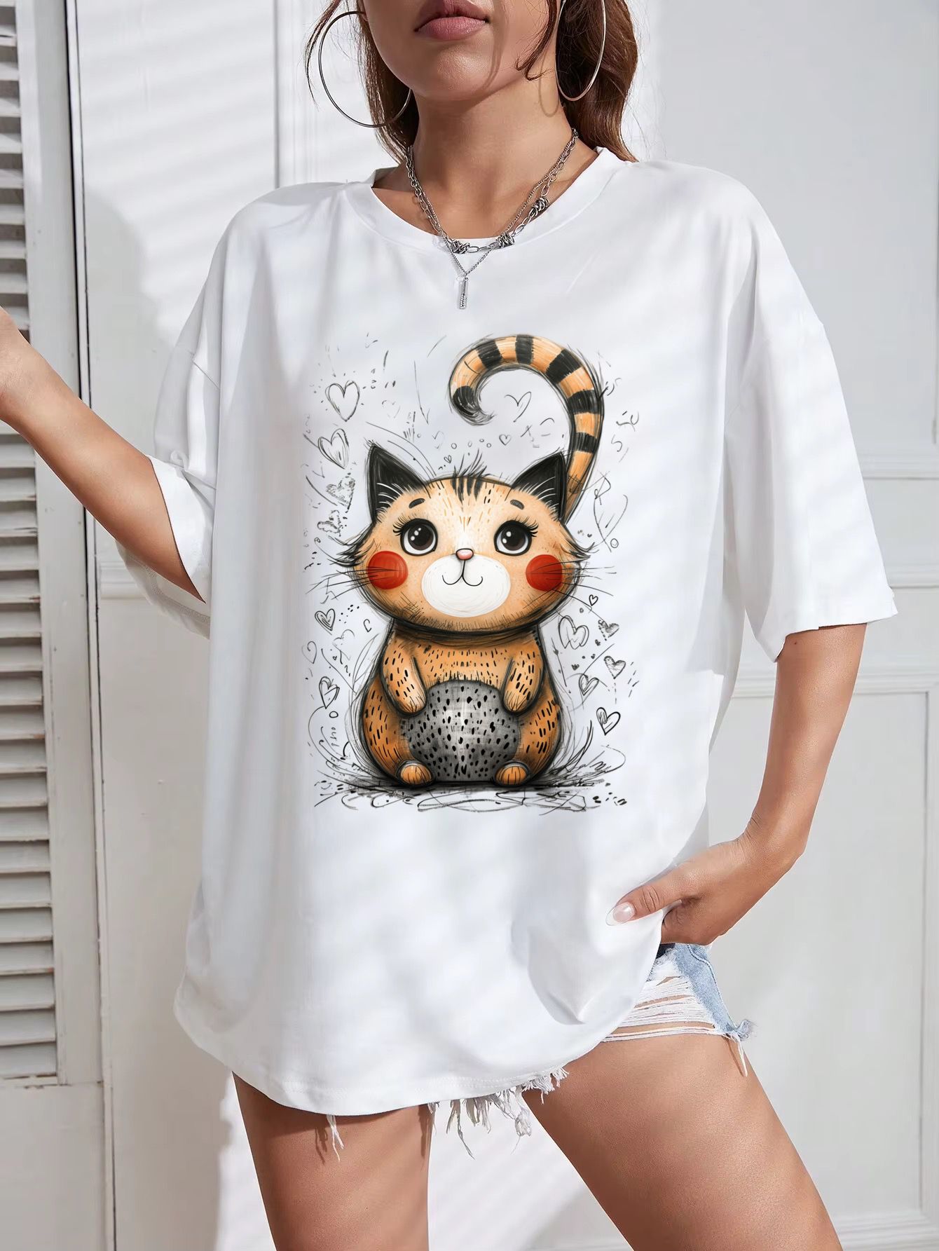 Tricou Oversize Cat