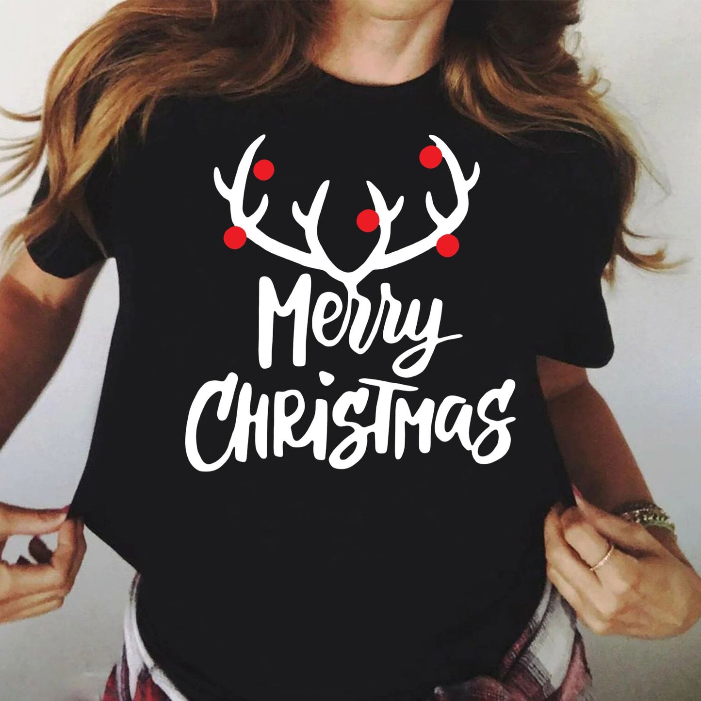 Tricou Negru Merry Christmas 3