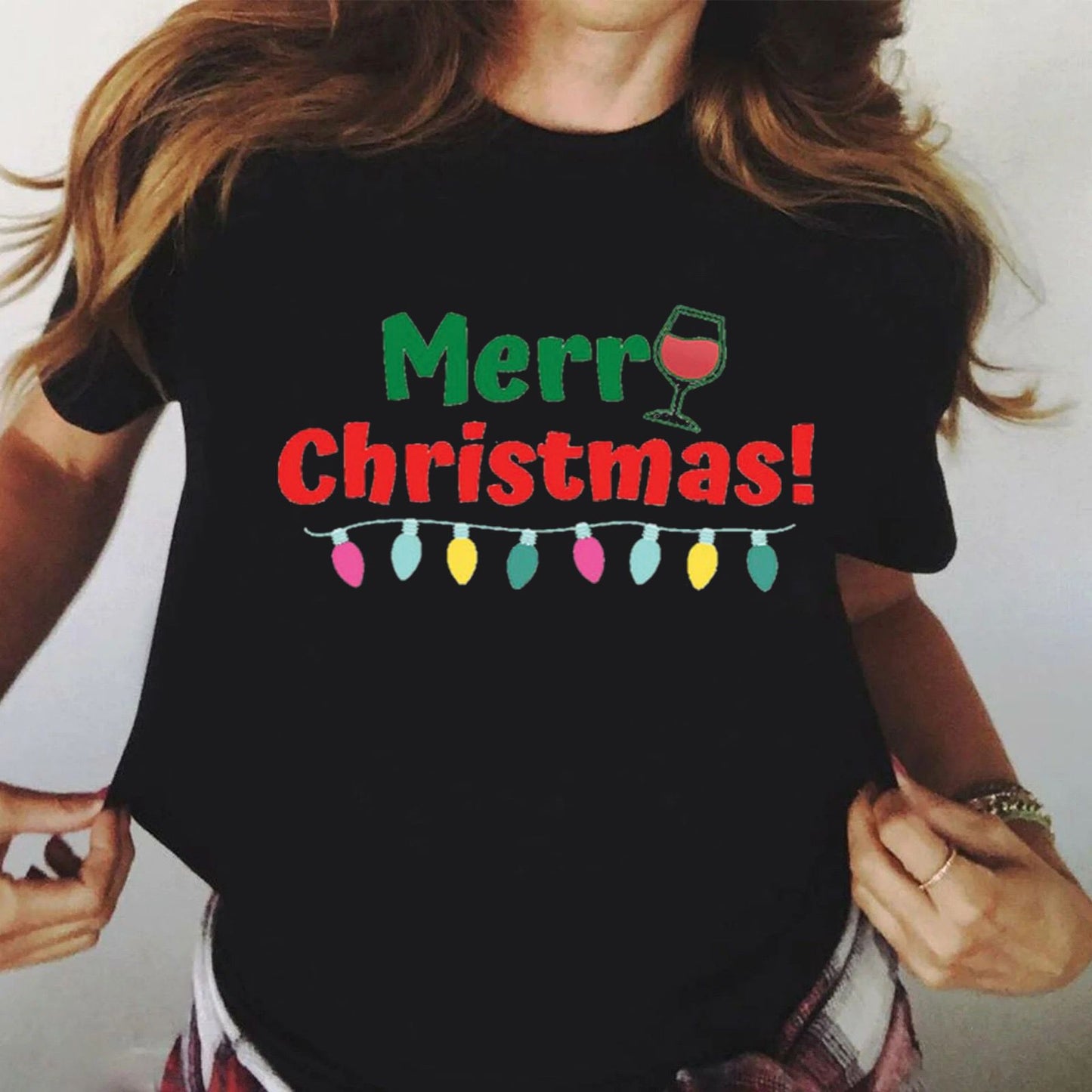 Tricou Negru Merry Christmas!