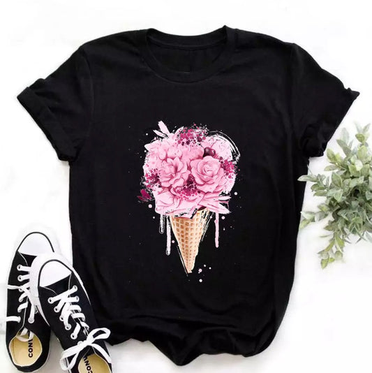 Tricou Ice Cream Black (6592489652408)