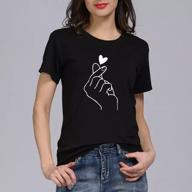 Tricou Love Hand Black (6615209738424)