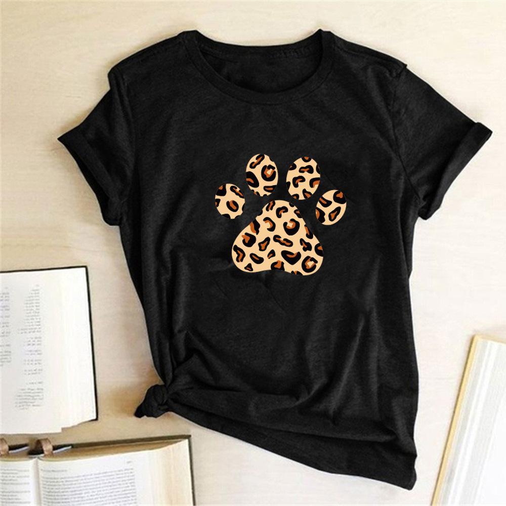 Tricou Negru Animal Print (6892704465080)