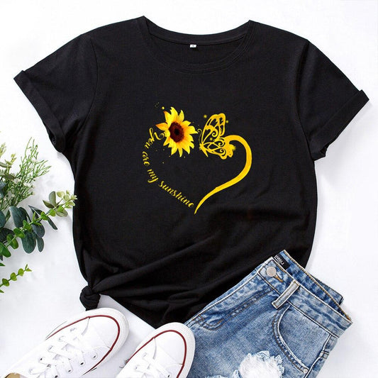 Tricou Negru Yellow Heart (6892701155512)