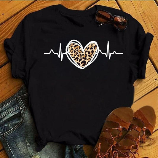 Tricou Negru Heart (6894921384120)