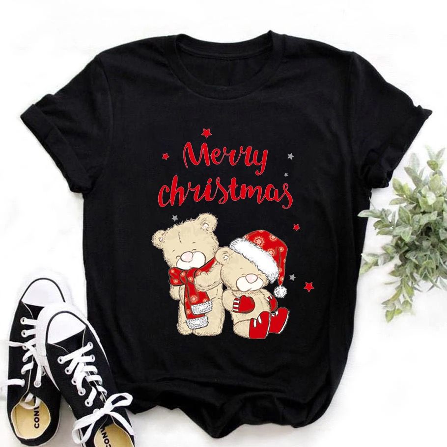 Tricou Negru Merry Christmas (6950479954104)