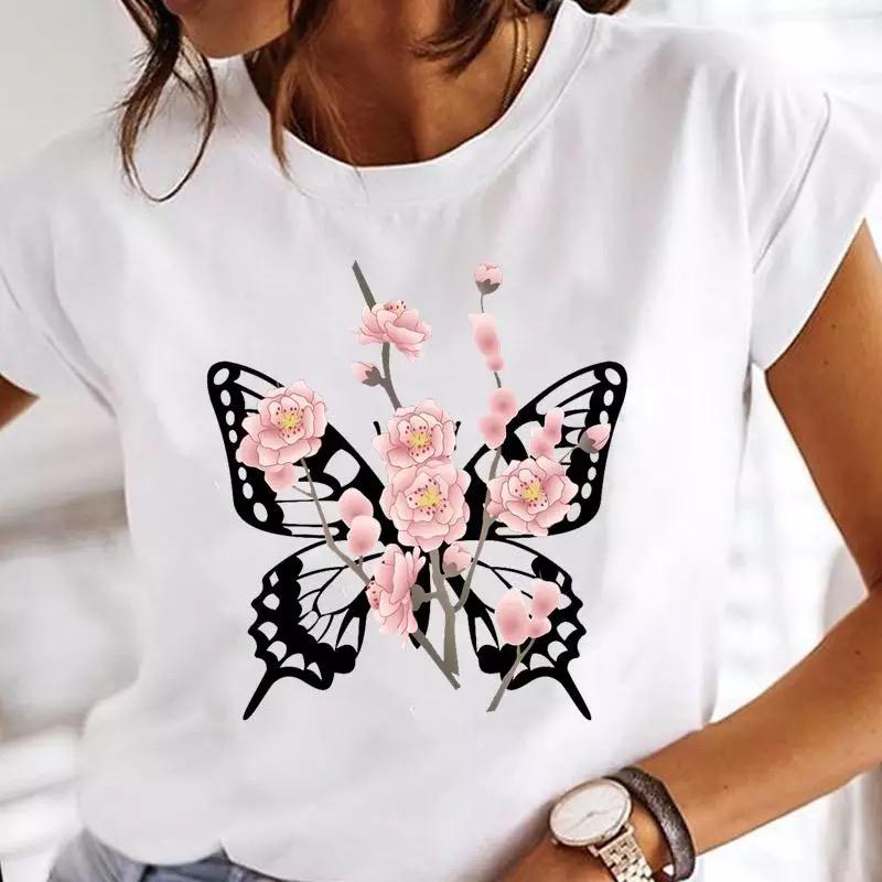 Tricou Flower and Buttrefly (7703315906778)