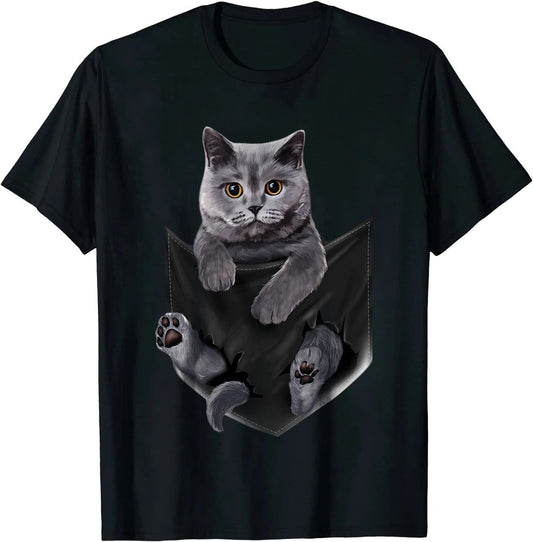 Tricou Negru Cat (6857479913656)